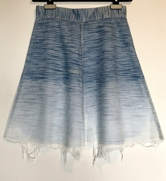 AllSaints Blue Jina Frayed Skirt NWT Size 0 Retails $160 Price $79 NWT